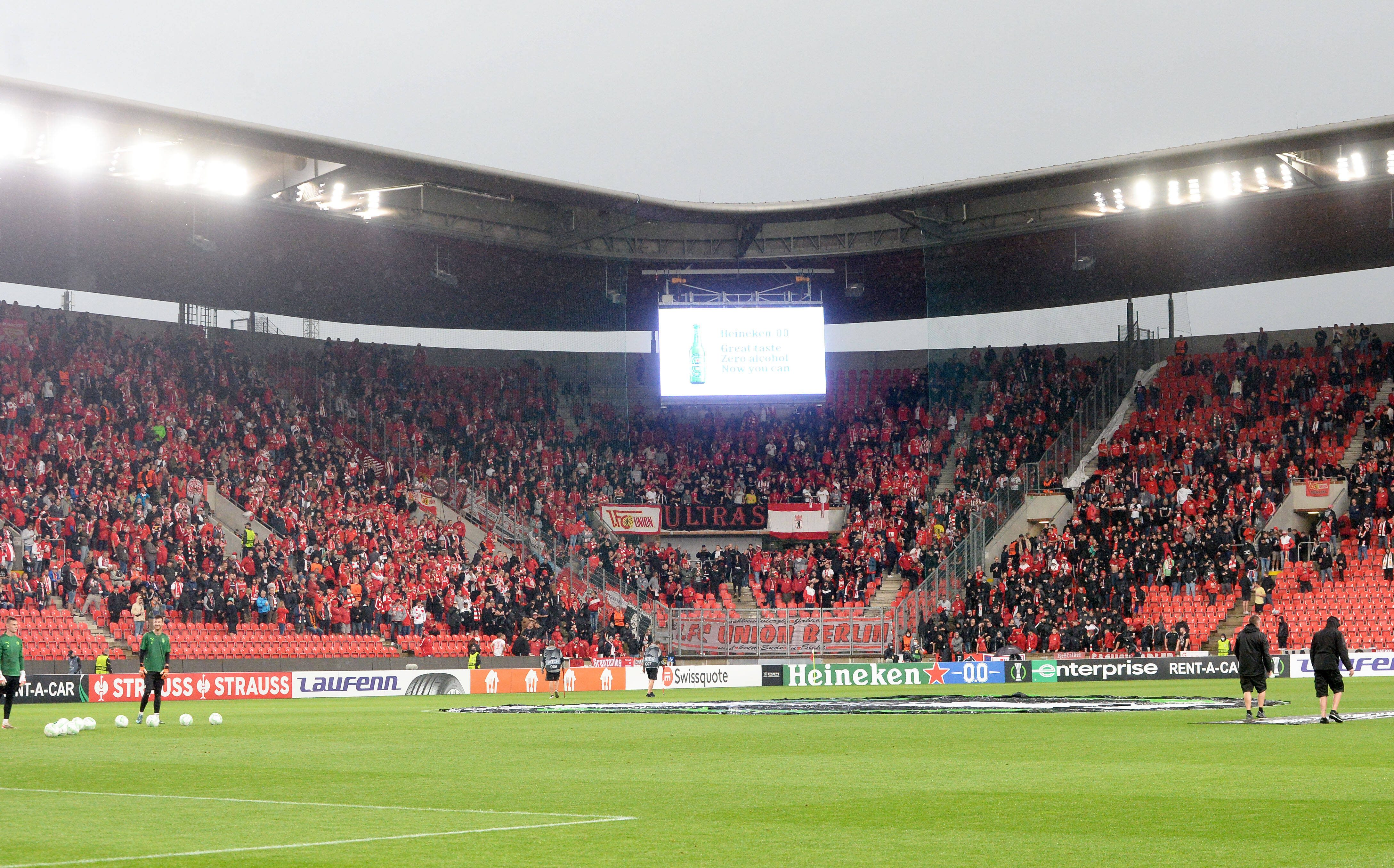 Inside Slavia Prague's stadium