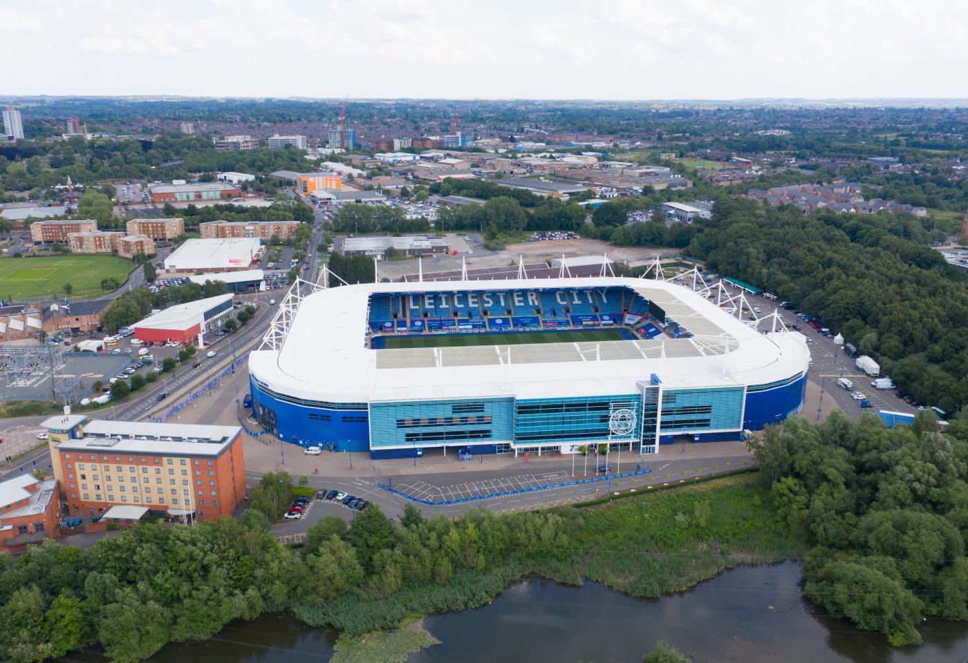De stad Leicester in Leicestershire